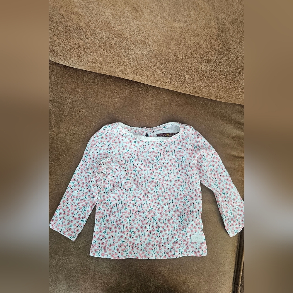 7 For All Mankind Pink Floral Kids Shirt - Picture 1 of 3